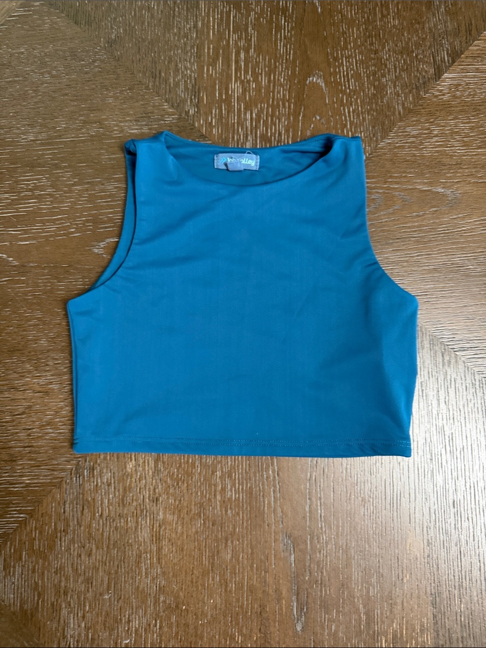 Girls' Teal Cropped Tank Top by Ambition